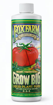 FoxFarm Grow Big front label showing product and benefits