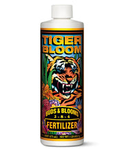 FoxFarm Tiger Bloom front label showing product identity and benefits