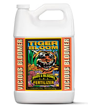 FoxFarm Tiger Bloom front label showing nutrient ratio and benefits