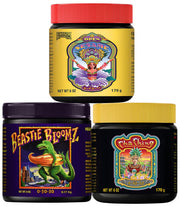 FoxFarm trio front packaging showing three 6 oz bottles for convenient bloom feeding