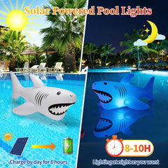 Foxgor shark closeup of LED module and solar panel ensuring long runtime