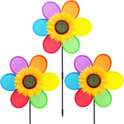Frantlna sunflower pinwheel front view showing bright colors and movement benefit