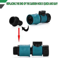 Freeasy connector attached to sprinkler demonstrating easy tool changes