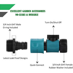 Freeasy female coupler close-up of shut-off valve for leak prevention