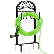 Freexployer front view stand showing sturdy design and neat hose storage benefit