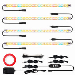 FREGENBO front view packaged grow light showing compact bar and connectors for quick setup