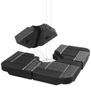 FRUITEAM front view of assembled base showing stable support