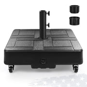 FRUITEAM front view of assembled umbrella base showing stability benefit