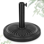 FRUITEAM front view of umbrella base showing stability and decorative look