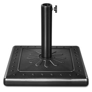 FRUITEAM front view of black square umbrella base showing stability benefit