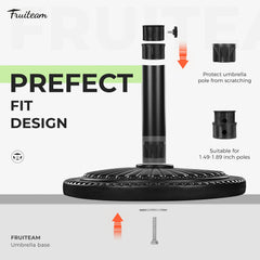 FRUITEAM textured HDPE surface showing durable weather-resistant benefit