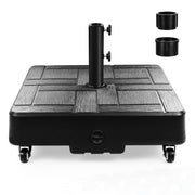 FRUITEAM umbrella base front view showing stable footprint and sleek design