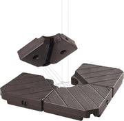 FRUITEAM front view of four-piece base showing stable support