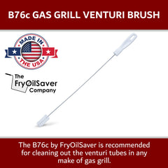 THE FRYOILSAVER COMPANY close-up of stainless steel bristles removing baked-on grease