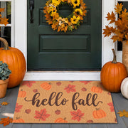 Fttoyoly front view door mat showing welcome design and seasonal appeal