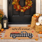 Fttoyoly front view showing truck and pumpkins, seasonal curb appeal
