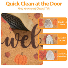 Fttoyoly rubber anti-slip backing keeping mat securely in place