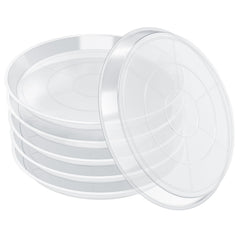 FUIJOL front view of clear 12 inch saucer showing shape and finish, protects surfaces