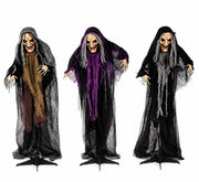 Fun Express front view of witch stake showing life-size dramatic silhouette