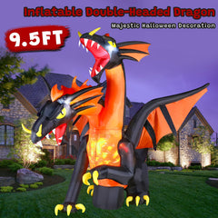 FunFanso inflatable LED and rotating flame light detail for nighttime visibility