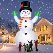 FunFanso front view 10ft snowman bright holiday focal point