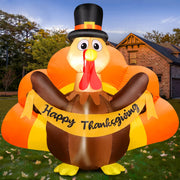 FunFanso front view turkey inflatable bright colors and festive look