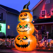 FunFanso stacked pumpkins front view showing festive curb appeal