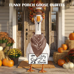 FunMular wooden sign on goose creates playful curb appeal