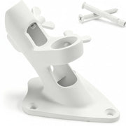 FUNNANS front view of white stainless steel holder showing compact form and durable finish