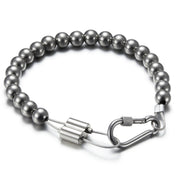 FUNNANS front view of stainless steel beaded retainer showing sturdy construction and durability