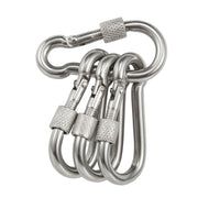 FUNNANS front packaging showing four stainless flag carabiners durable hardware