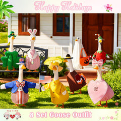 FuWeave Easter outfit displayed on a lawn goose adding playful garden charm