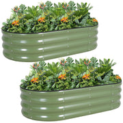 G GOOD GAIN front view of Oliver raised bed showing sturdy galvanized frame and clean lines for durable gardening