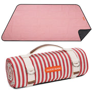 g good gain front view red blanket showing full spread and comfort