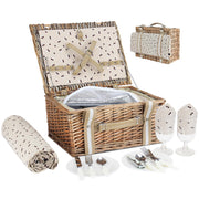 G GOOD GAIN picnic basket front view showing organized storage benefit