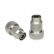 G-Sunny front view of two brass adapters showing durable build and benefits