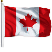 G128 front view showing vibrant Canadian flag colors and clear maple leaf