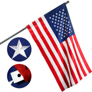 G128 front view of 2.5x4 ft flag showing vibrant colors and embroidered stars