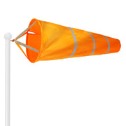 G128 front view orange windsock showing clear wind direction visibility