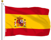 G128 Spain flag front view showing vibrant colors and clear design