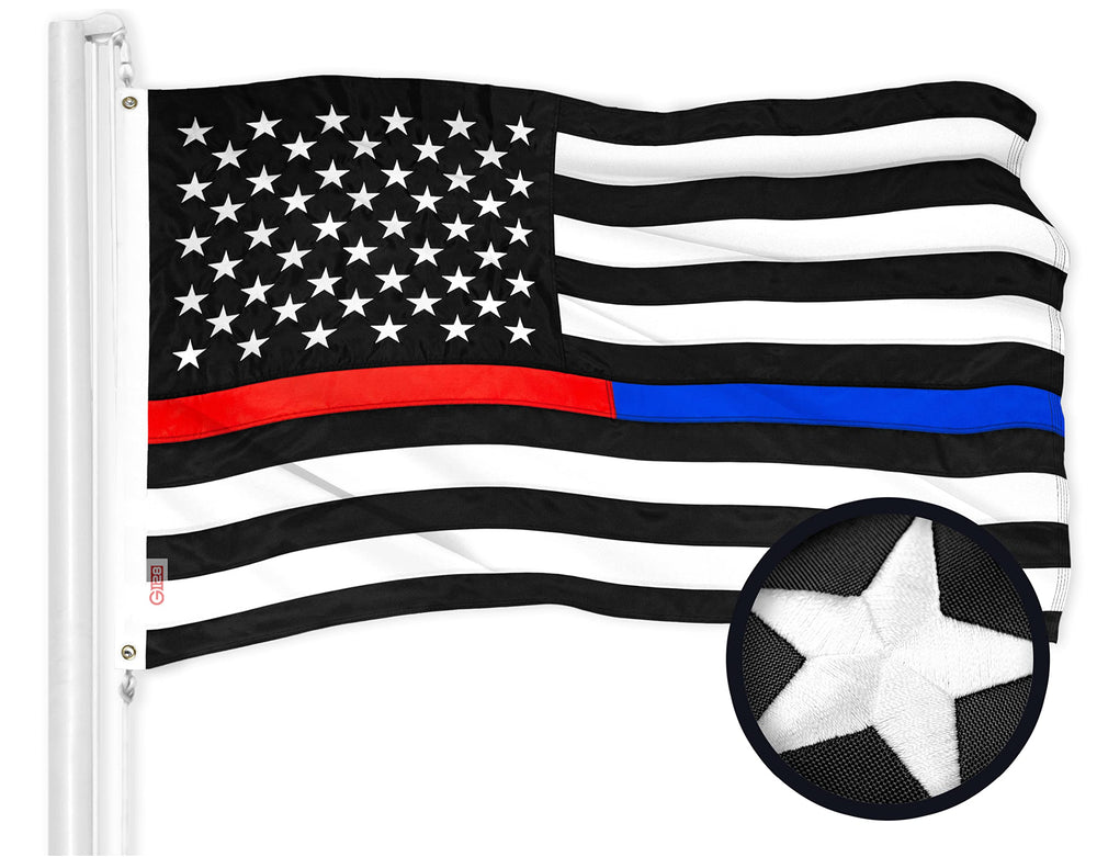 G128 flag front view showing bold thin lines and clear contrast, durable display
