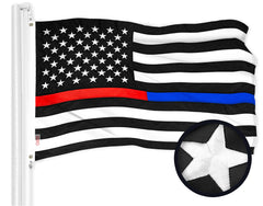 G128 flag front view showing bold thin lines and clear contrast, durable display