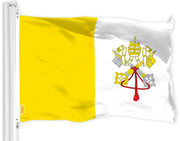 G128 Vatican City flag front view showing vibrant colors and design
