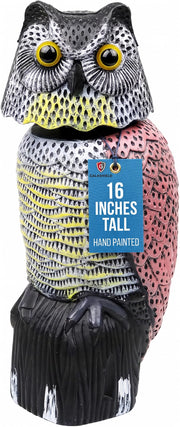 Galashield owl front view showing lifelike features and quick visual deterrent
