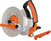 Gallagher reel front view showing frame and spool for fast setup