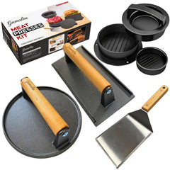 Gamalou front packaging showing full BBQ press kit and gift box