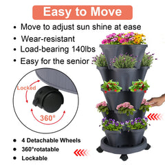 GameXcel tiered pots planted with strawberries illustrating high-yield use