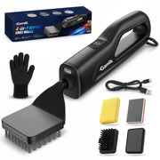 Gamlik front view of electric grill brush showing compact design and cordless benefit