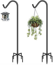Garbuildman front view of two-pack shiny black shepherd hooks showing elegant finish and versatility