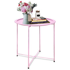 Garden 4 you front view pink round table showing compact stylish design
